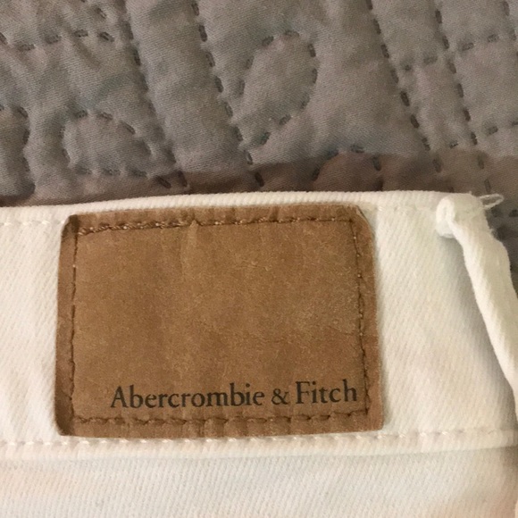 Abercrombie & Fitch White Jean Shorts - Picture 3 of 5